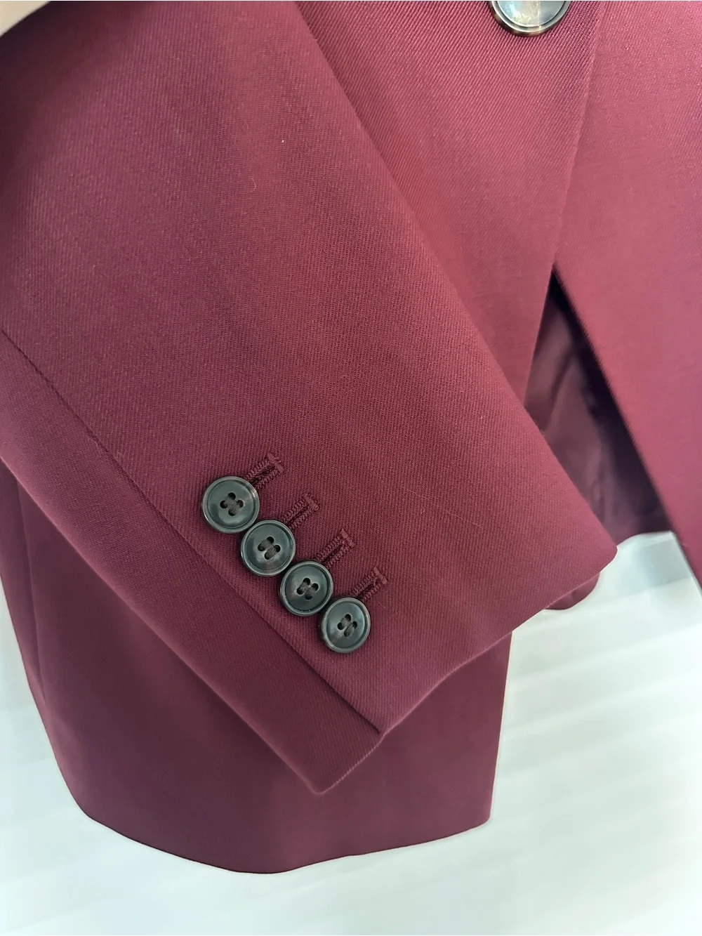 Madewell Women's Burgundy Single-Button Blazer Size 00 - Picture 3 of 14